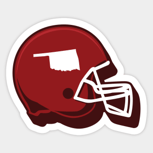 Oklahoma Outline Football Helmet Sticker